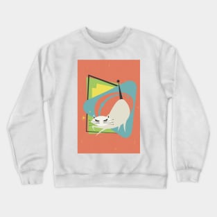 Mid-century modern cat design Crewneck Sweatshirt